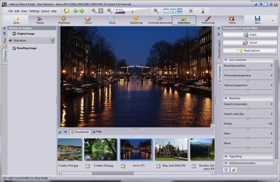 Helicon Filter, Design, Photo & Graphics Software Screenshot