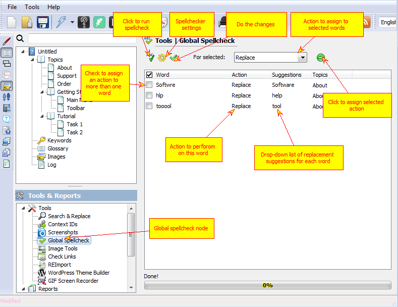 Development Software, Helpinator Screenshot