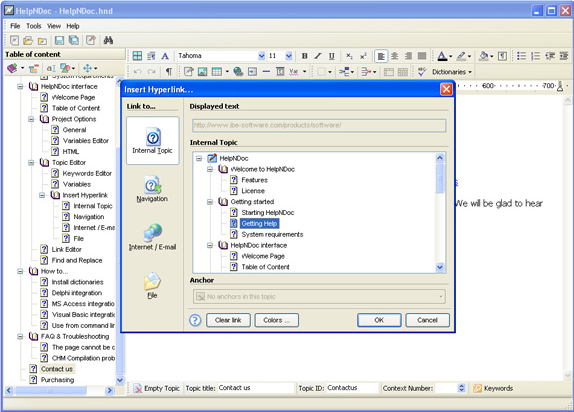 HelpNDoc Standard Edition, Development Software Screenshot