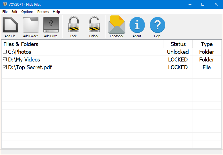 Hide Files, Encryption Software Screenshot