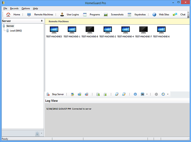 Activity Monitoring Software, HomeGuard Professional Screenshot