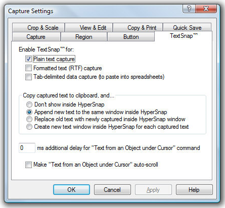HyperSnap, Screenshot Software Screenshot