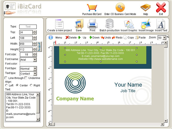iBizCard, Job Search & Business Card Software Screenshot