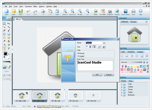 Graphic Design Software, IconCool Studio Pro Screenshot