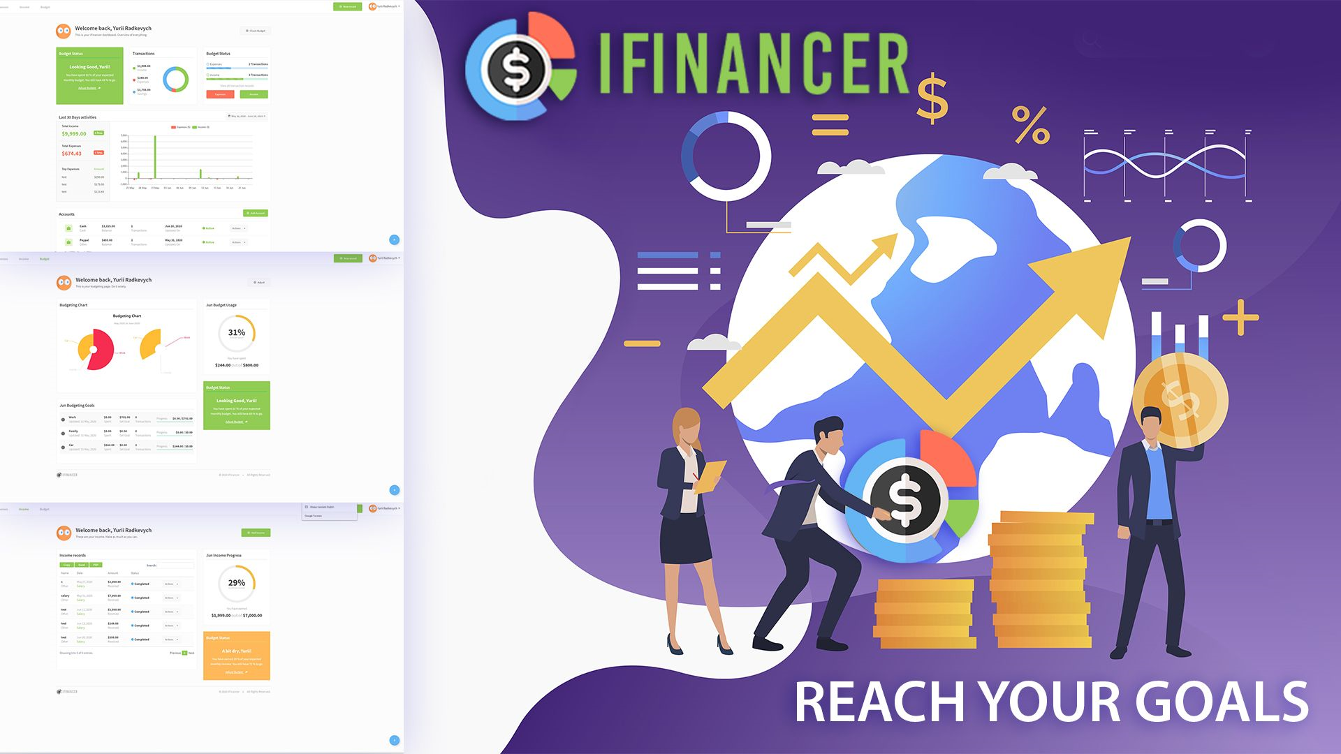 iFinancer Income & Expense Tracker Screenshot