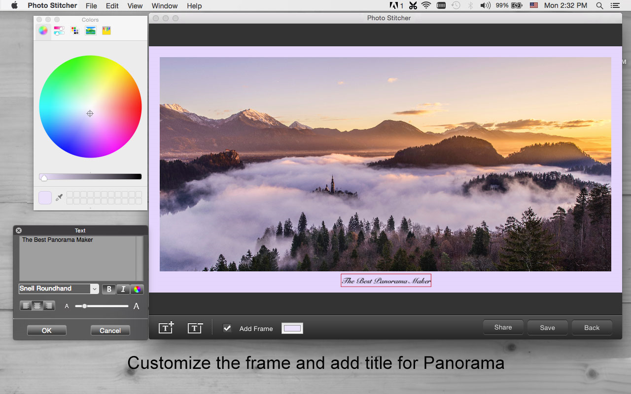 Photo Editing Software, iFotosoft Photo Stitcher for Mac Screenshot