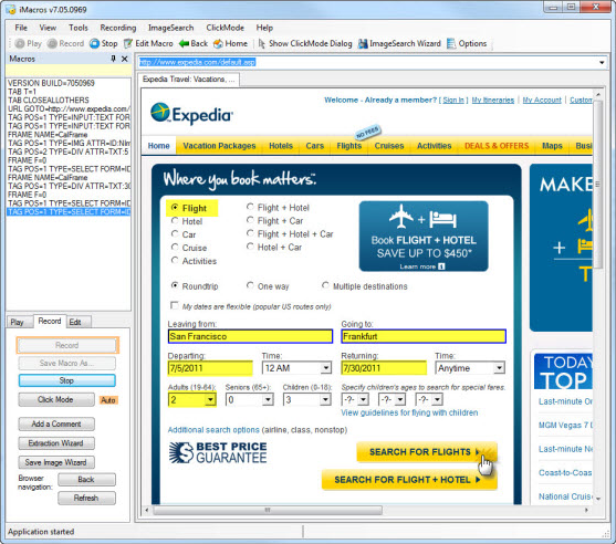 Macros Software Screenshot