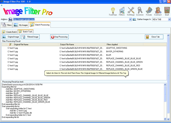 Design, Photo & Graphics Software, Image Filter Pro 100 Screenshot