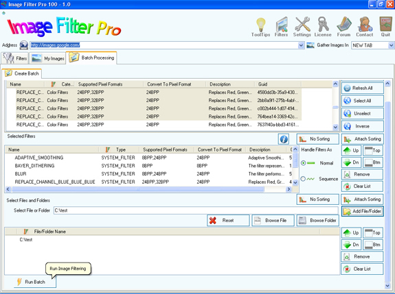 Misc & Fun Graphics Software, Image Filter Pro 100 Screenshot