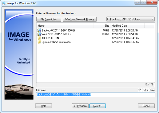 Image for Windows, Access Restriction Software Screenshot