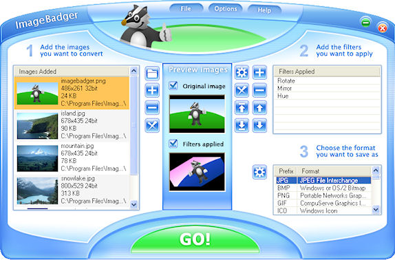 Batch Image Software Screenshot