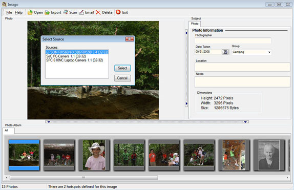 Imago, Hobby, Educational & Fun Software, Cataloging Software Screenshot