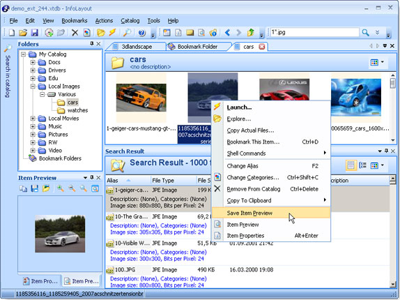 InfoLayout, Hobby, Educational & Fun Software, Cataloging Software Screenshot