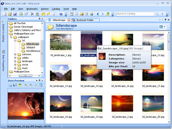 Hobby, Educational & Fun Software, InfoLayout Screenshot