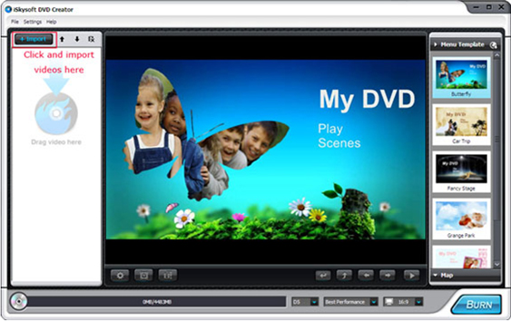 iSkysoft DVD Creator Screenshot