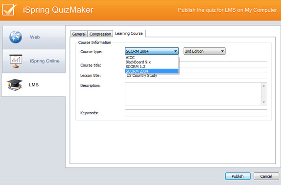iSpring QuizMaker, Educational Software Screenshot