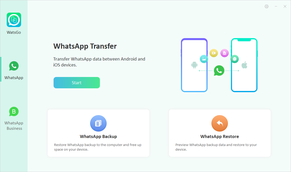 iToolab WatsGo - WhatsApp Transfer Screenshot