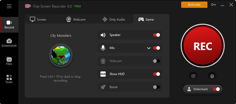 iTop Screen Recorder Pro, Video Software Screenshot