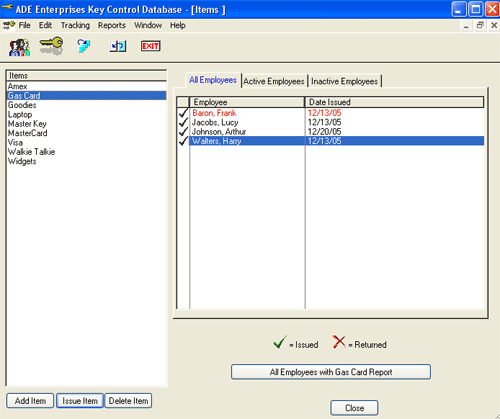 Key control, Business & Finance Software Screenshot