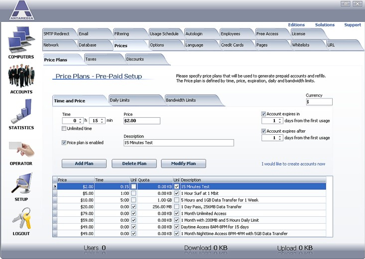 Access Restriction Software, Hotspot Software Screenshot