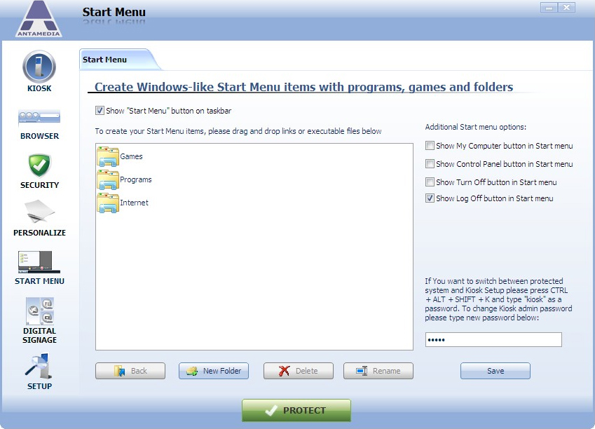 Access Restriction Software Screenshot