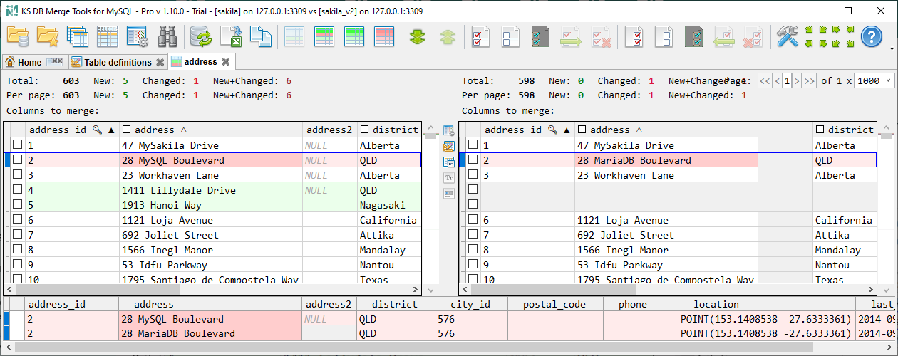 KS DB Merge Tools, Database Management Software Screenshot