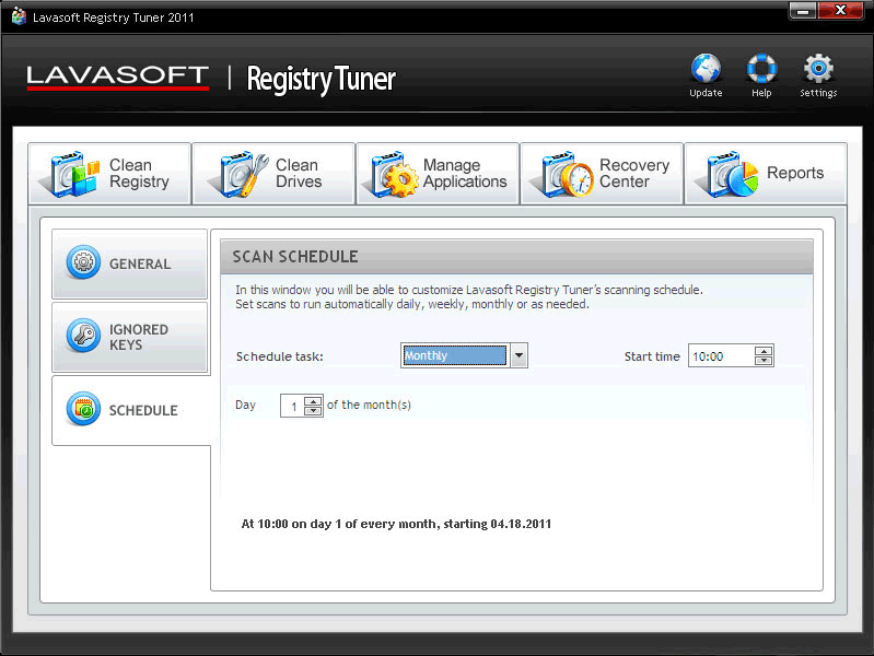 Software Utilities, Lavasoft Registry Tuner Screenshot