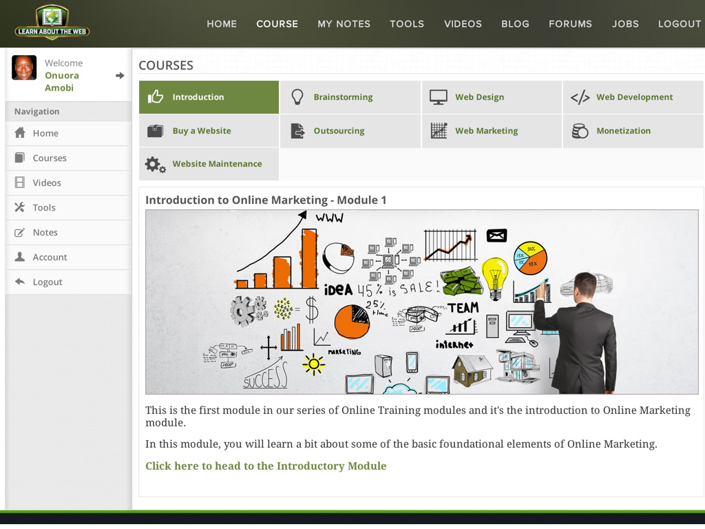 Learn About The Web Premium Membership, Educational Software Screenshot