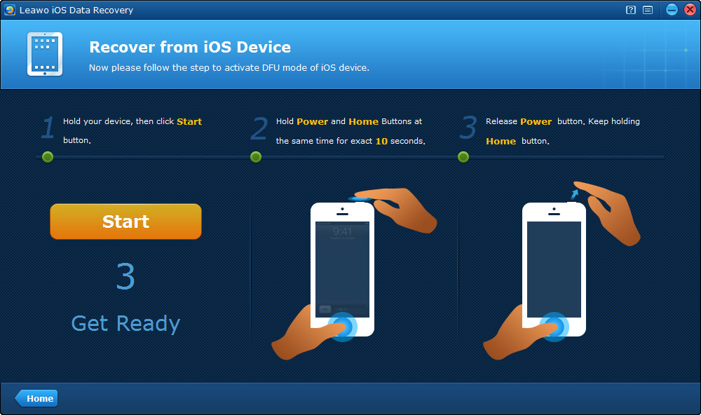 Leawo iPhone Data Recovery, Recovery Software Screenshot