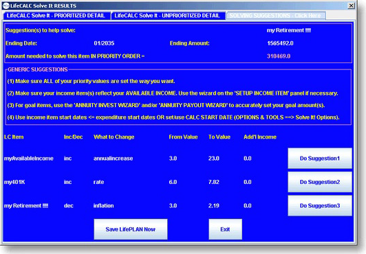 Finance Software, LifeCALC Screenshot