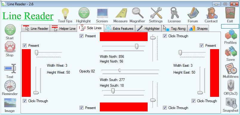 Line Reader, Desktop Enhancements Software Screenshot