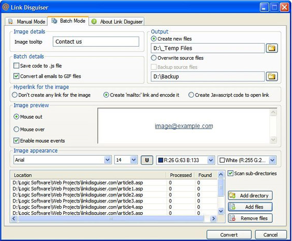 Security Software, Link Disguiser Screenshot