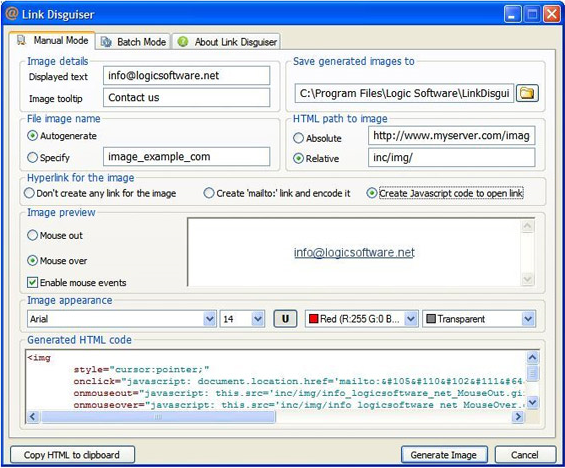 Link Disguiser, Security Software Screenshot