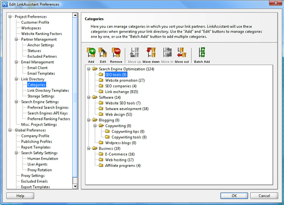 LinkAssistant, Development Software, SEO / Keyword Software Screenshot