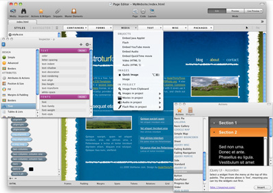Mac WebsiteCreator Screenshot