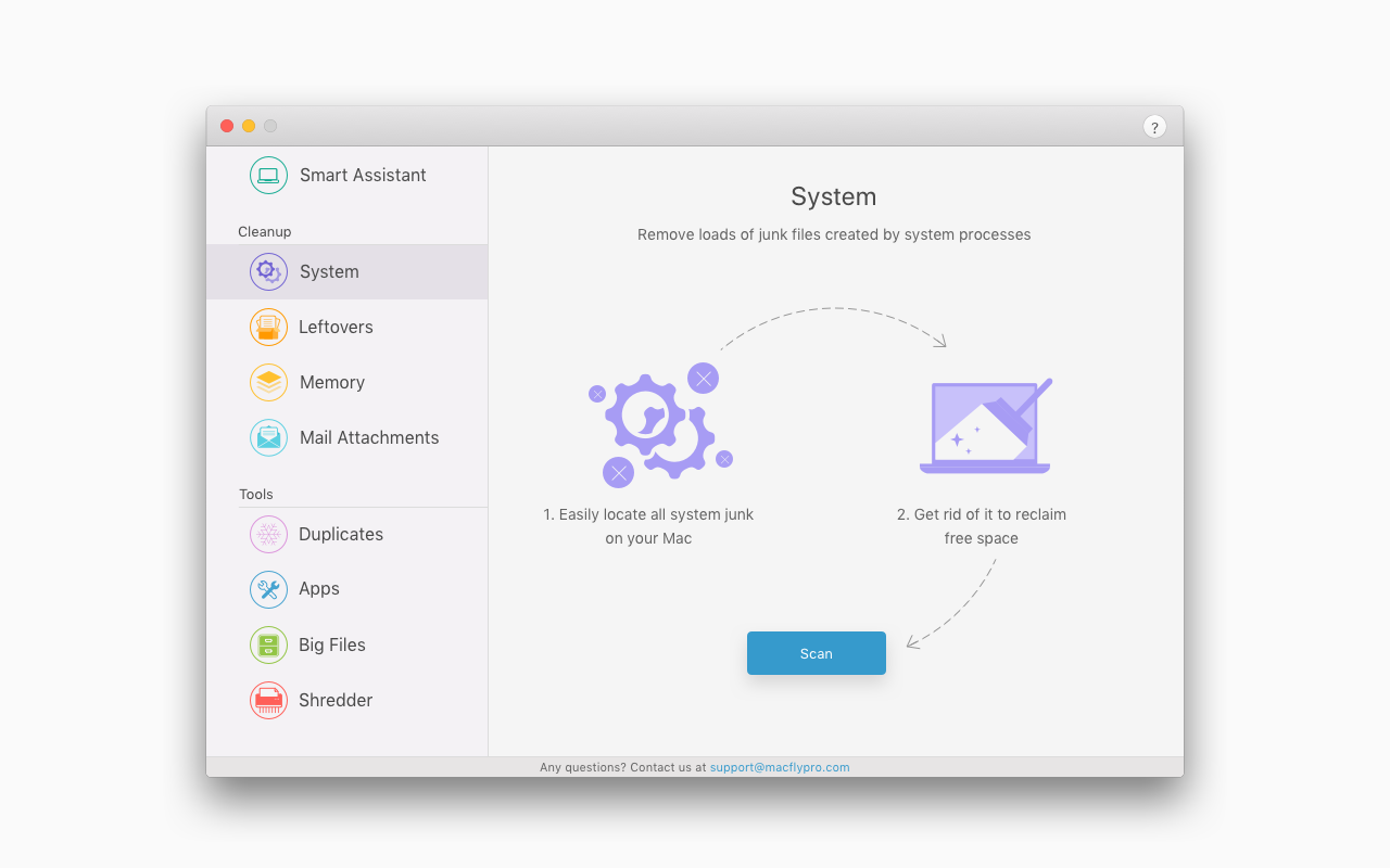 PC Optimization Software, MacFly Pro Screenshot