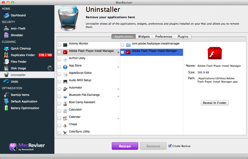 MacReviver, System Stability Software Screenshot