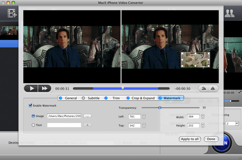 Video Software, MacX iPhone Video Converter Screenshot