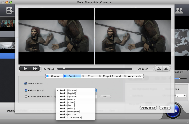 MacX iPhone Video Converter, Video Software Screenshot