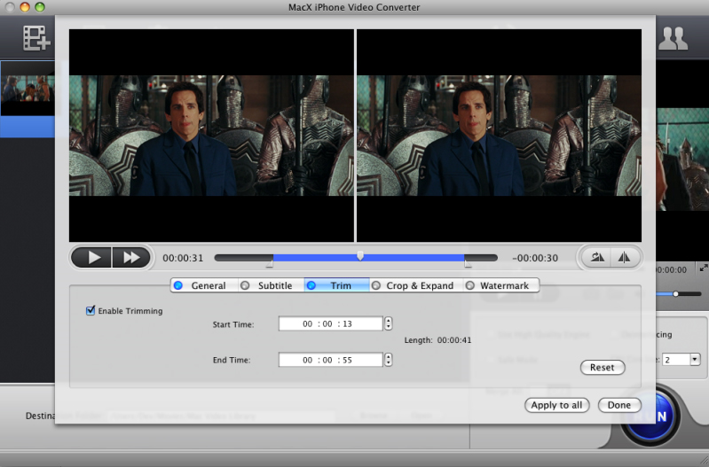 Video Converter Software, MacX iPhone Video Converter Screenshot
