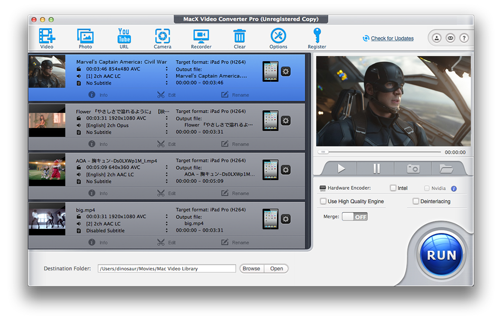 MacX Video Converter Pro Screenshot