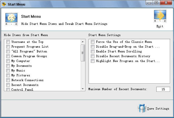 System Tweaker Software, MagicTweak Screenshot