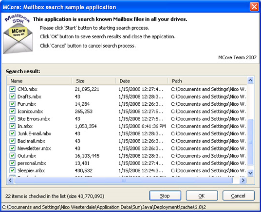Mailbox SDK, Development Software Screenshot