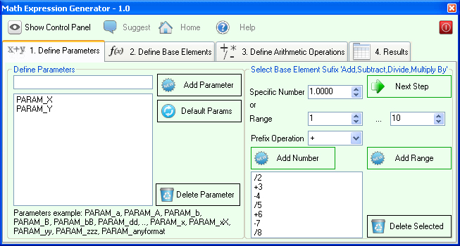 Math Expression Generator Screenshot