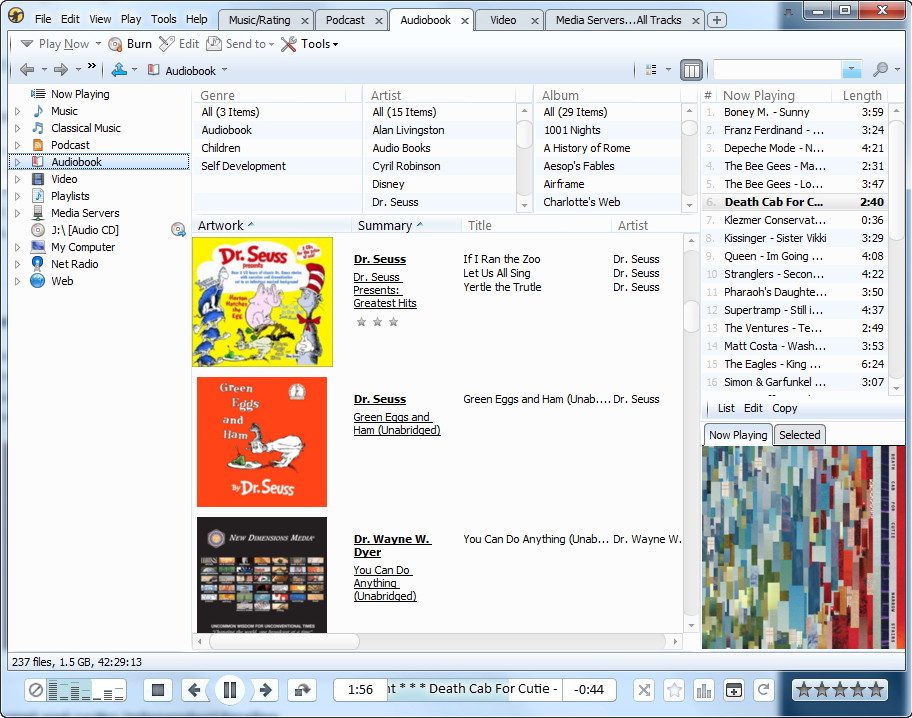Audio Player Software, MediaMonkey Screenshot