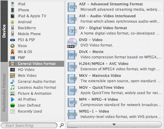 DVD Ripper Software, mediAvatar DVD Converter for Mac Screenshot
