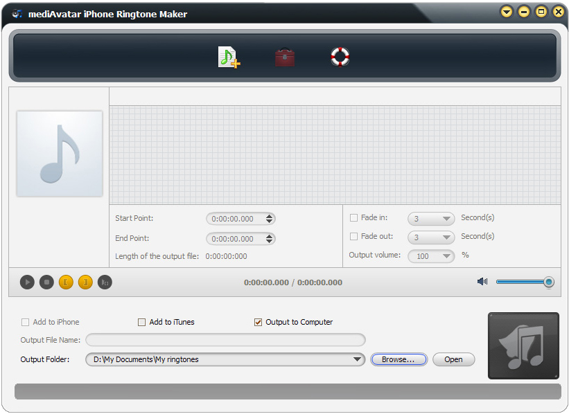 mediAvatar iPhone Ringtone Maker, Ringtone Maker Software Screenshot