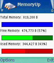 MemoryUp Professional Symbian Edition Screenshot