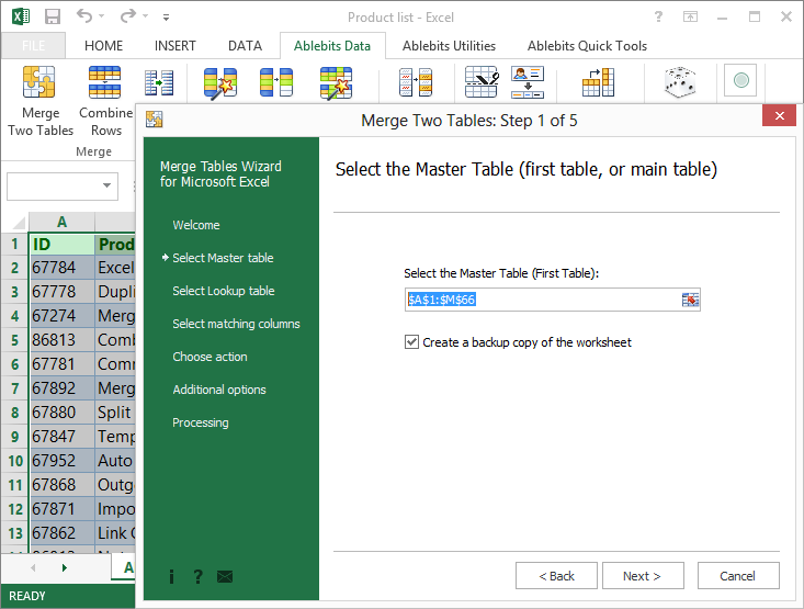 Excel Add-ins Software Screenshot