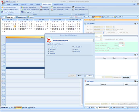Mindsystems Amode, Productivity Software, PIM Software Screenshot